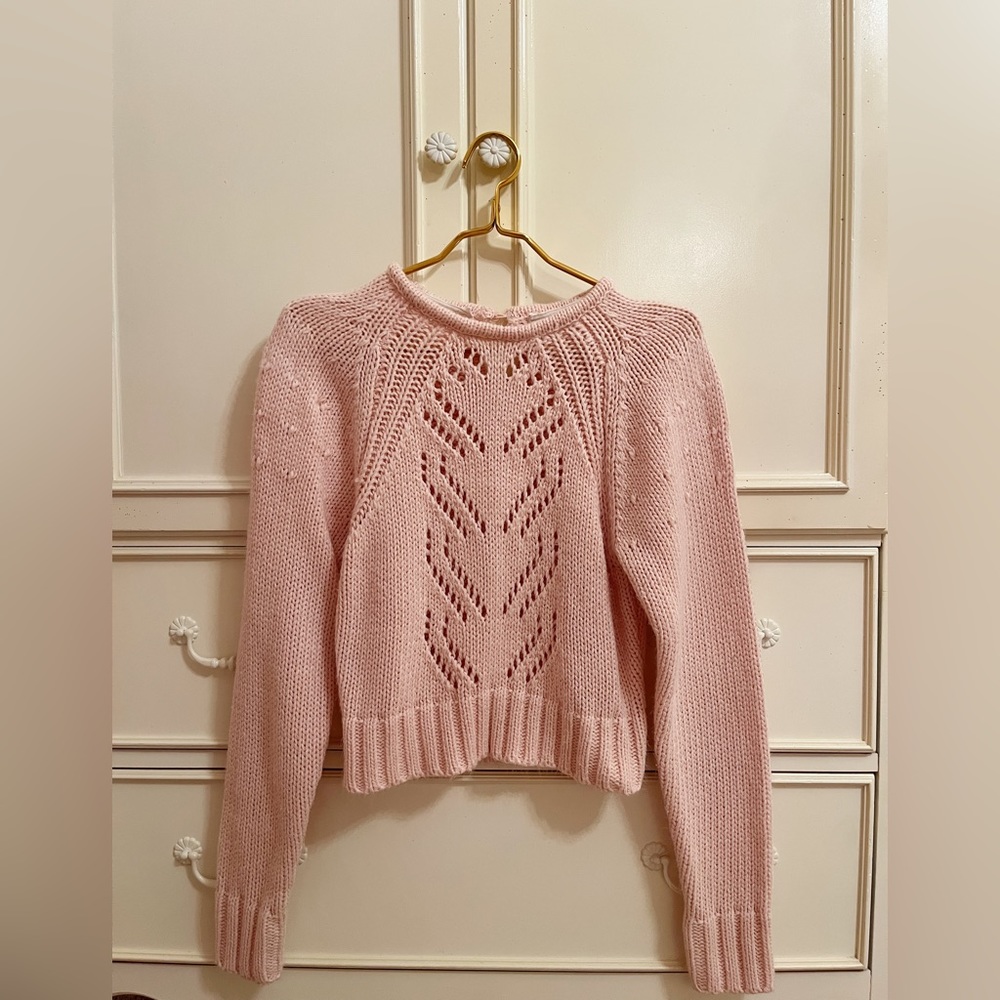 For Love and Lemons pink sweater
